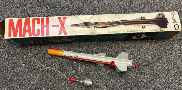 QUERCETTI MACH-X TECHNICAL TOY ROCKET - 1960S Boxed Not Complete RARE £ ...