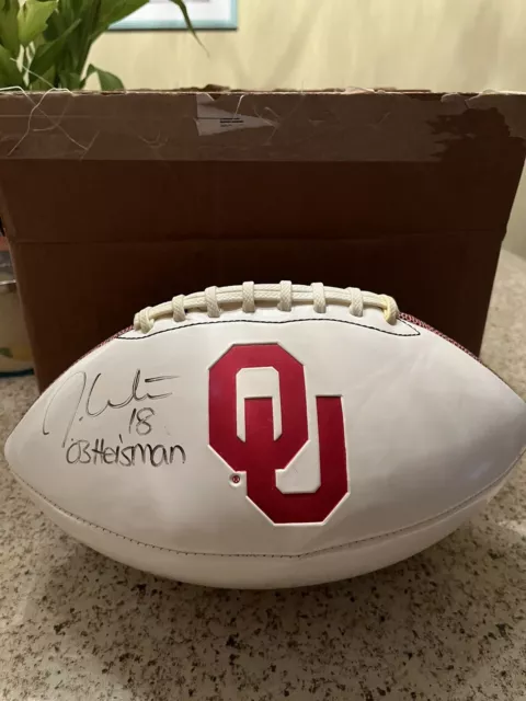 Jason White Signed Oklahoma Sooners Official NCAA Team Logo White Football