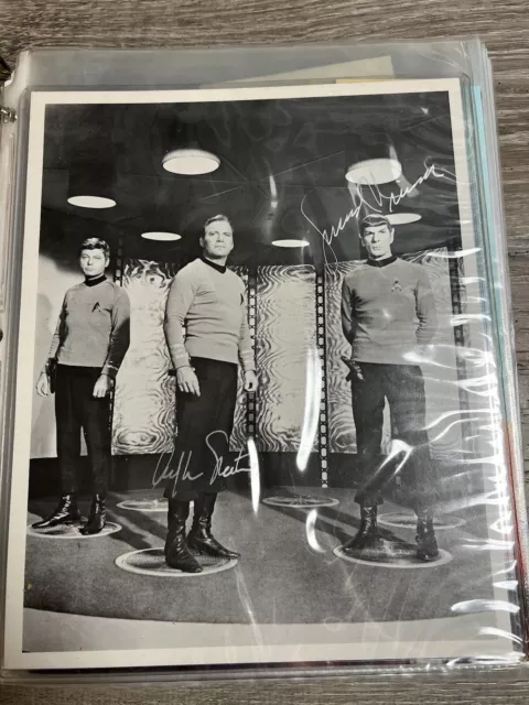 Star Trek Leonard Nimoy William Shatner signed 8x10 Photo autographed Book 3