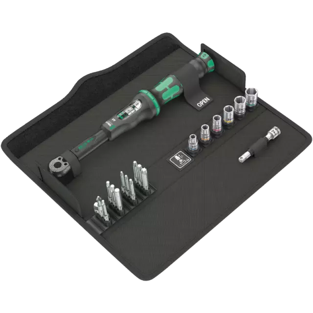 Wera Drehmomentschlüssel Click-Torque A 6 Set 1, 2,5-25 Nm, 20-teilig