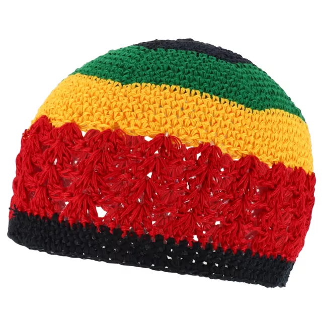 Rasta Jamaica Crochet Knit Stretchable Skull Beanie Hat - FREE SHIPPING