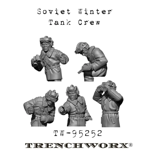 Wwii Soviet Winter Tank Crew 28Mm 1/56 Trenchworx Physical Resin 3D Print
