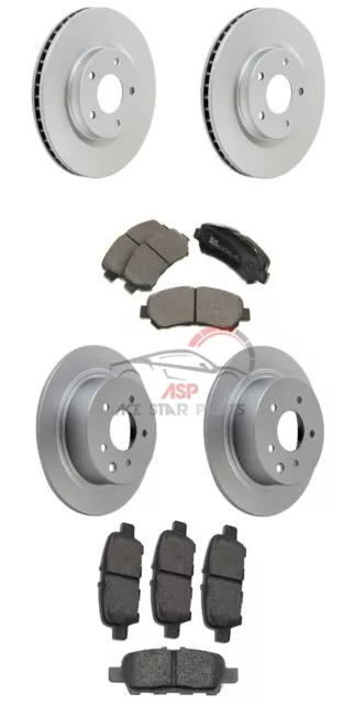 For Nissan Qashqai J10 Front & Rear Brake Discs And Pad Set 2007-2013 (5 Seater)