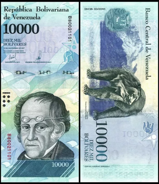 VENEZUELA 10000 Bolivar Fuerte, 2017, P-98, UNC World Currency