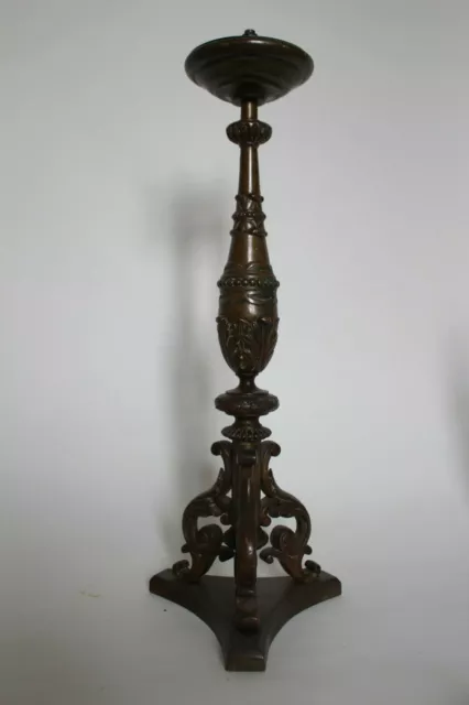 Early 19th Century bronze candlestick classical Italianate detail