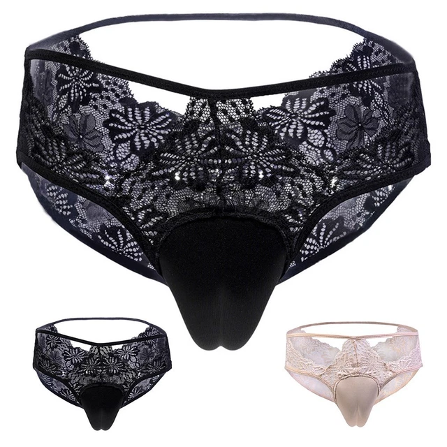 Culotte En Dentelle Pour Homme - Style Gaff - Taille Haute Gainante - Pour Crossdressing Ou Confort - Plusieurs Tailles