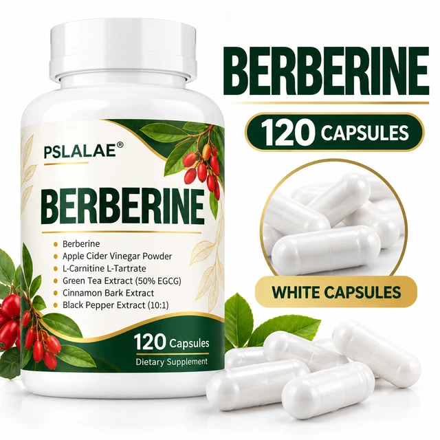 BERBERINE CAPSULES 120PCS - Cinnamon Green Tea L-Carnitine Metabolism ...