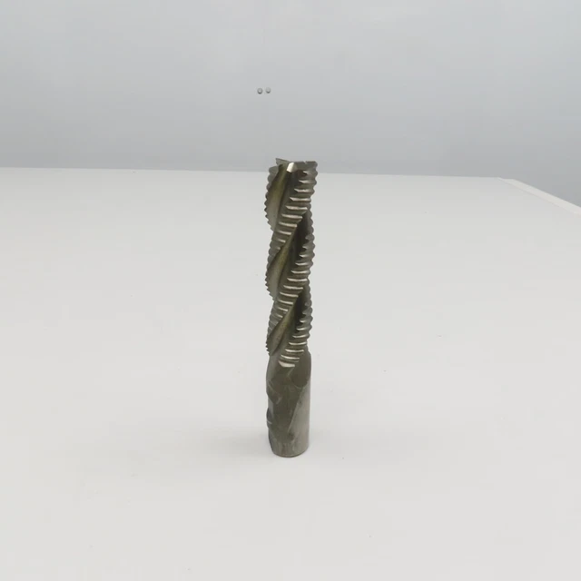 Hanita 1" Diam. 3 Flute Spiral Roughing End Mill HSS 1" Weldon 4" LOC