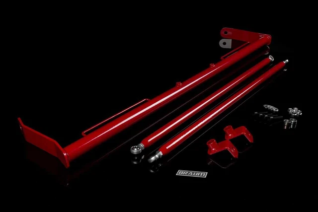 BRAUM Racing for 10-15 Chevy Camaro Harness Bar Kit - Red Gloss - Each