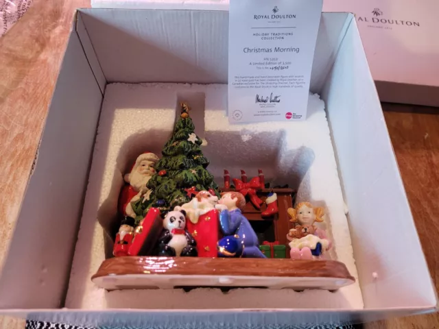 Royal Doulton Holiday Traditions Christmas Morning. HN 5359. LTD edit. Box. COA