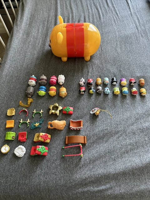 Disney Tsum Tsum Lot, 24 Figures, Accessories, Carry Case