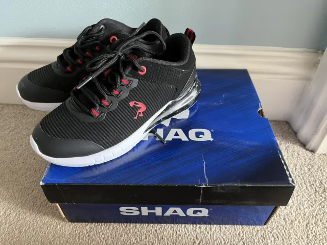 New In Box Shaq Boys Kids Childrens Basketball Black & Red Trainers UK Size 13
