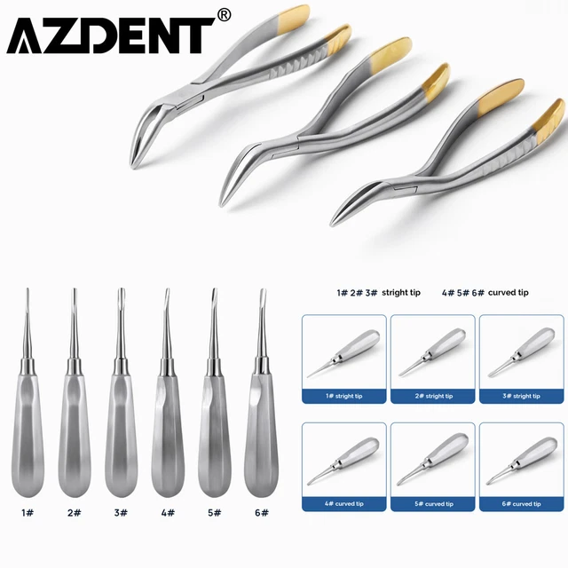 PINZA PER ESTRAZIONE Denti Dentale Pinza Elevatore Estrattore Punta Radice EUR 14,60 - IT - Foto 8