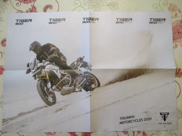 Poster 4 Pages Moto : Triumph Motorcycles 2020 Tiger 900 Gt Gt Pro Rally