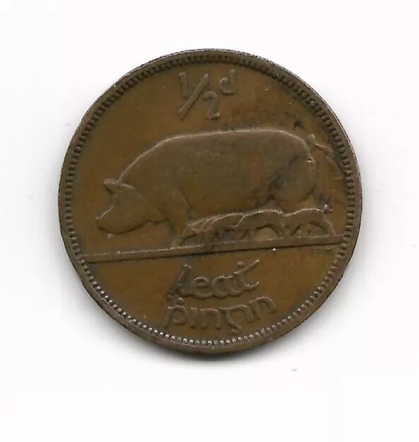 DL109 Irish half penny 1939. Low mintage year