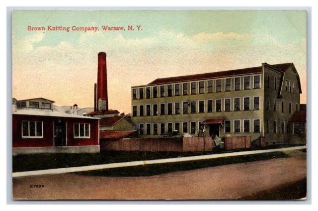 Brown Knitting Company Warsaw New York NY UNP Unused DB Postcard W1