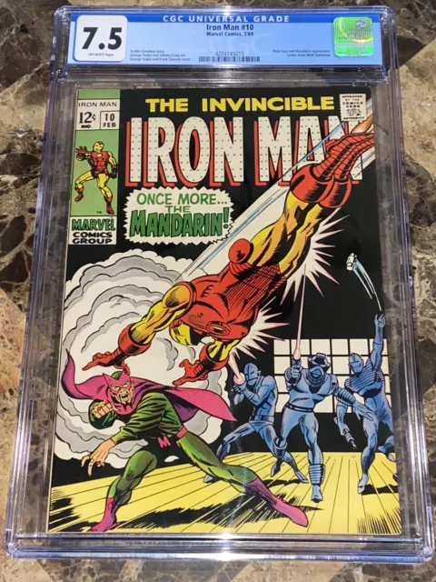 Invincible Iron Man #10 1969 The Mandarin Nick Fury MCU CGC 7.5