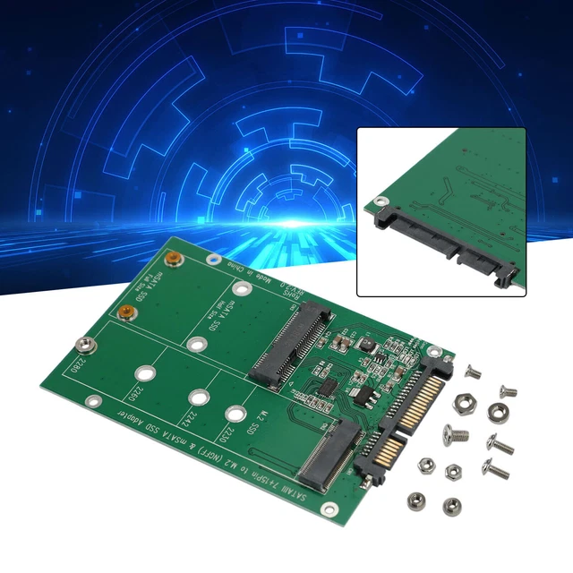 2 In 1 mSATA / M2 NGFF SSD to SATA Converter Adapter Combo Card M.2 Board