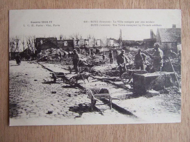 Cpa Roye (80 Sum) The City Occupied By Our Soldiers. War 1914 - 1917