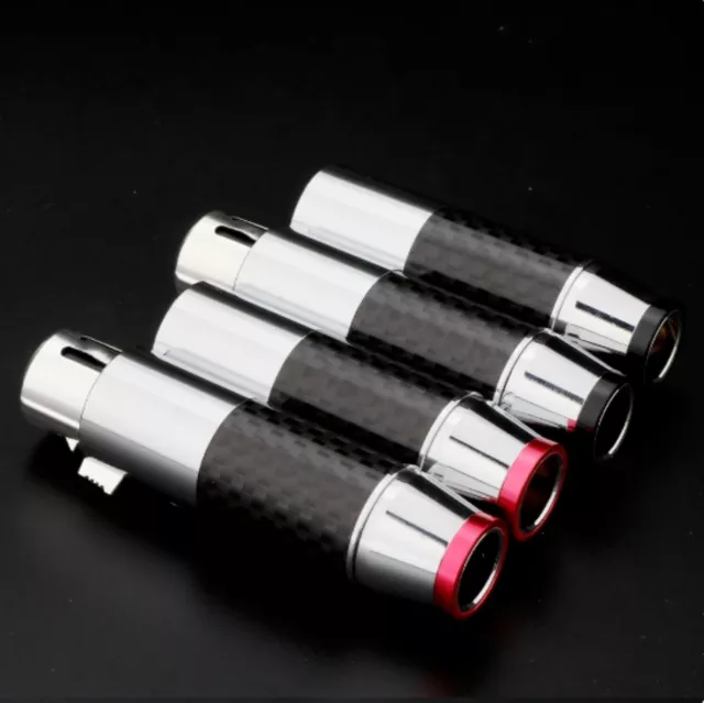 4PCS HiFi 3Pin Silver Plated Carbon Fiber Connectors Audio XLR Female/Male Plugs