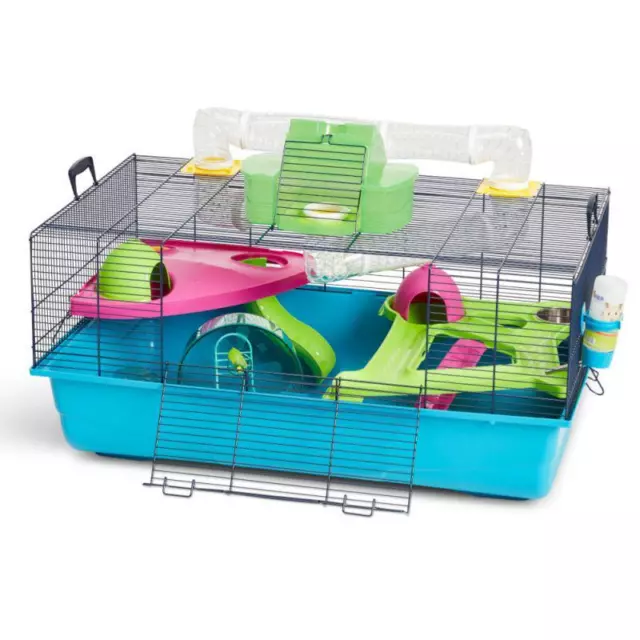 Savic Hamster Heaven Small Pet Animal 80cm Cage Home w/ Accessories