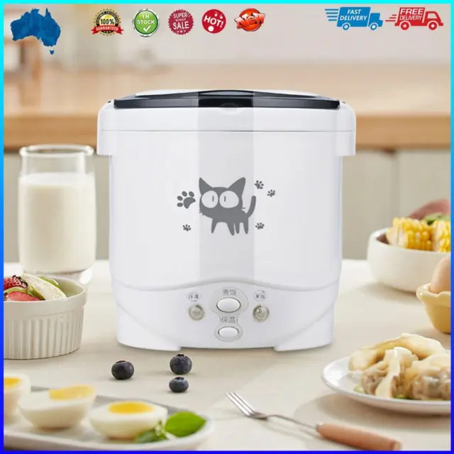 1.0L Mini Rice Cooker, 2 Cups Uncooked WHITE TIGER Portable Travel Steamer  Small,15 Minutes Fast Cooking, Removable Non-stick Pot, Keep Warm, Suitable  For 1-2 People - For Cooking Soup, Rice, Stews 