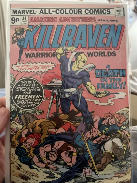 Amazing Adventures Feat. Killraven #34 (1970) Marvel Comics (Bagged And Boarded)