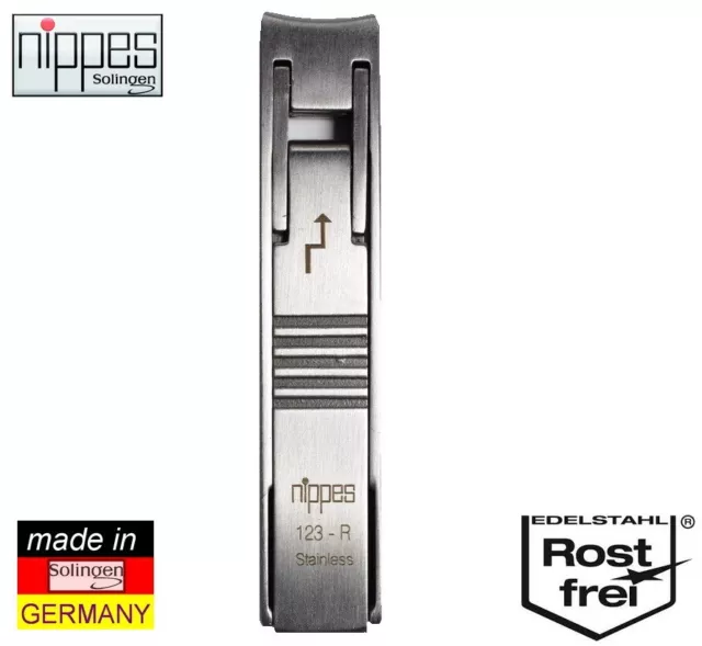 Nippes 123R Stainless Steel Fold Flat Nail Clipper | Made in Solingen Germany