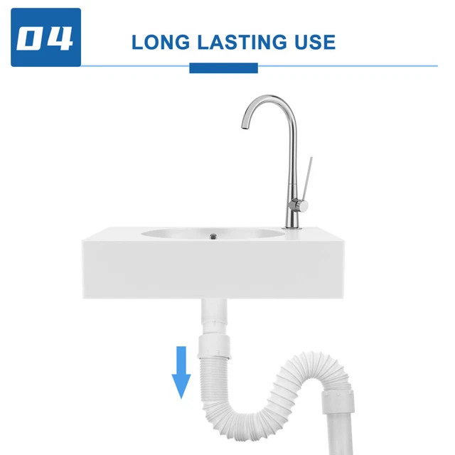 3 PZ SCARICHI Tubo Scarico Flessibile Scarichi Cucina Kitriedo EUR 16