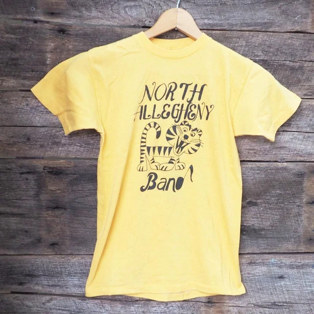 Vintage North Allegheny Alto Scuola Pittsburgh Fascia Singolo Maglia