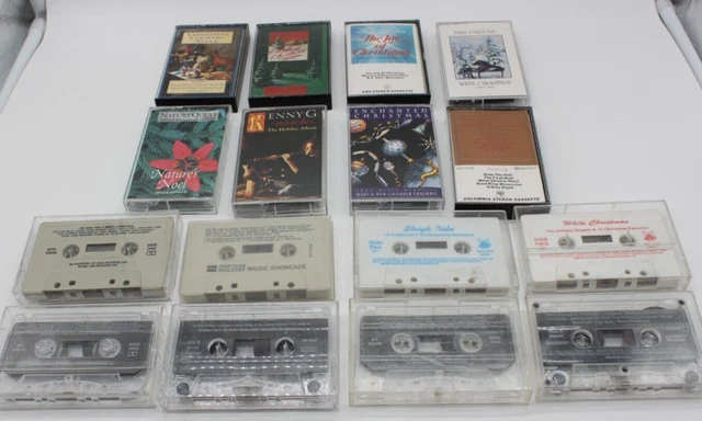 Vintage Christmas Music Audio Cassette Lot 0f 16 Kenny G Mormon Tabernacle Choir