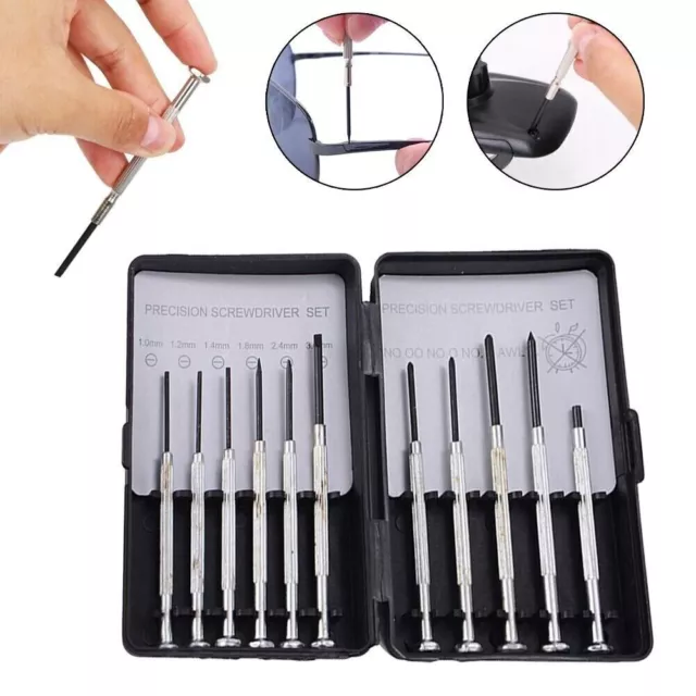 Precision Small Screwdriver Set 11pcs for Phone Watch Laptop Glasses With Pouch