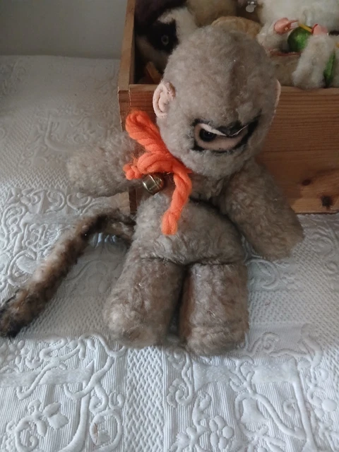 Ours Singe Ancien En Peluche - Pour Poupée Jumeau, Bru, SFBJ, Steiff - À Restaurer