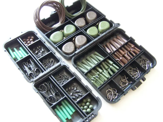 Carp Fishing Terminal End Tackle box set Weights safety clips For Hair Chod Rigs 2