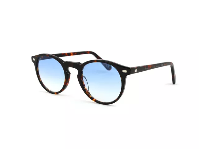 Lunettes de Soleil Sun Lovers Style Moscot SLAT8075 Havana Sombre/Bleu Nuancé