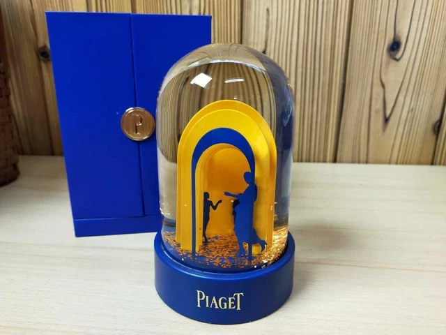 Piaget Neige Globe Dôme Cadeau Boîtes Doré VIP Figurine Décorations Object Bleu