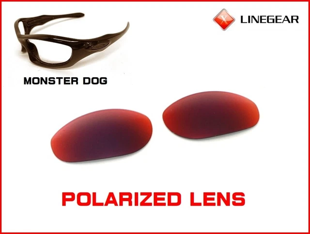 LINEGEAR Red Mirror - Polarized Lens for Oakley Monster Dog [MD-RM-POLA]