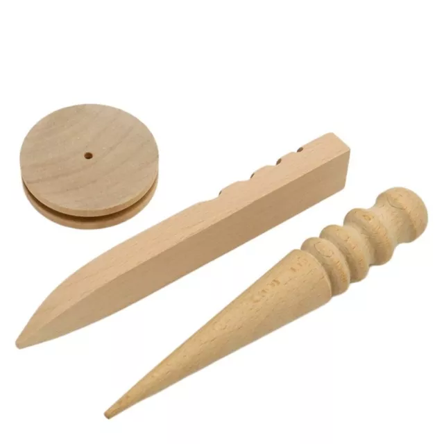 3 piezas Barra de pulido de cuero redonda Palo de pulido de cuero artesanal