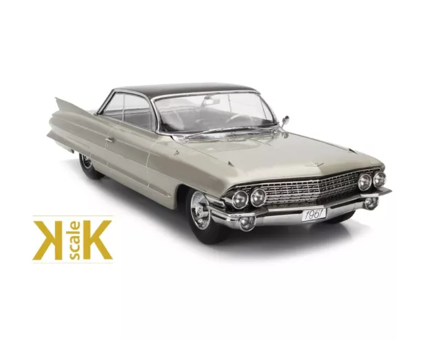 1961 Cadillac Series 62 Coupe Deville Beige Brown 1:18 Scale By Kk Scale Models