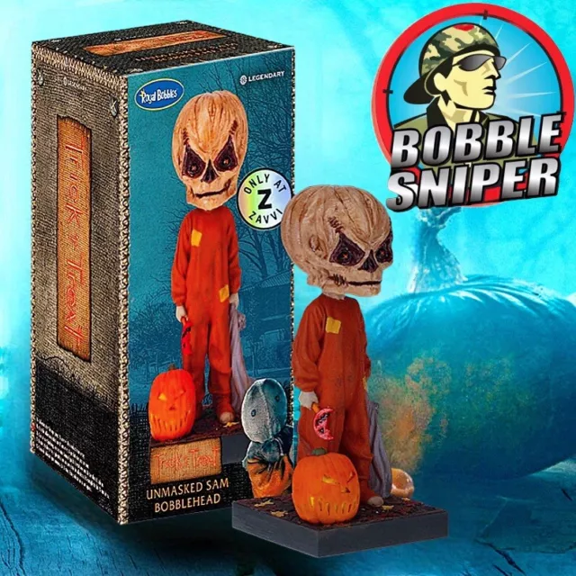 SAM Trick 'r Treat "Unmasked" Royal Bobbles Horror Movie Halloween Bobblehead