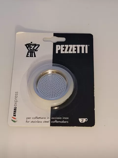 Pezzetti Steelexpress Moka Express 2 Tassen Filter + Silikondichtungen Kit