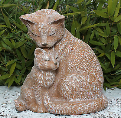 Steinfigur Katze ruhend Mieze Deko Tierfigur Gartenfigur Frostfest 