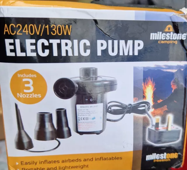 Milestone Camping AC240V/130W Electric Air Pump (83150)