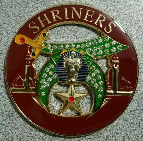 Shriners Ingioiellato Sagoma Auto Emblema