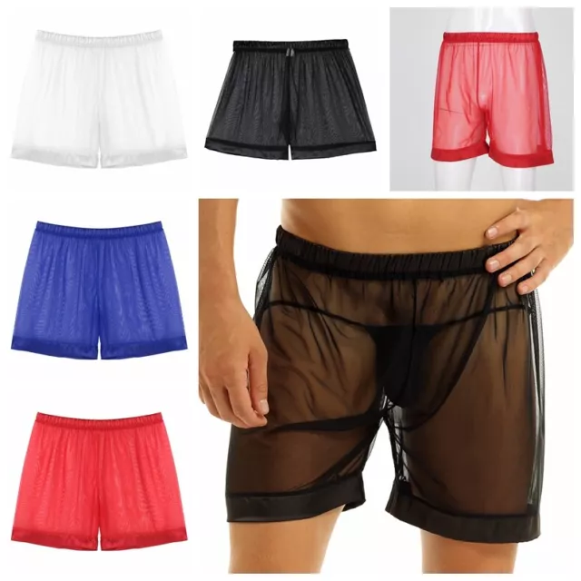 Mens Shorts Soft Trunks Beach Underwear Lingerie Underpants Sexy Nightwear Gym