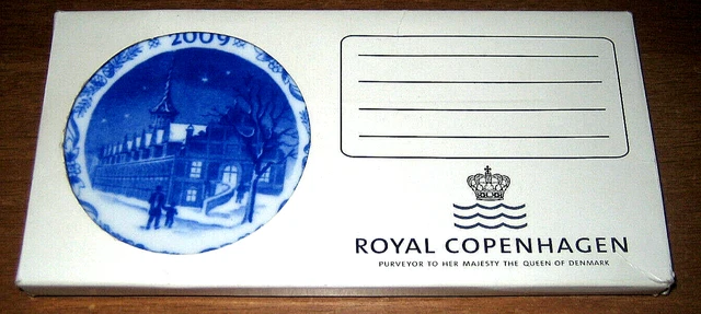 ROYAL COPENHAGEN Piattino NATALE 2009 Plaquette Porcellana Copenaghen cn scatolo