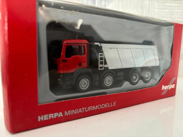 HERPA 158985 MAN TGS 8x4 Meiller-Kipper rot/silber EUR 20,00 - PicClick DE