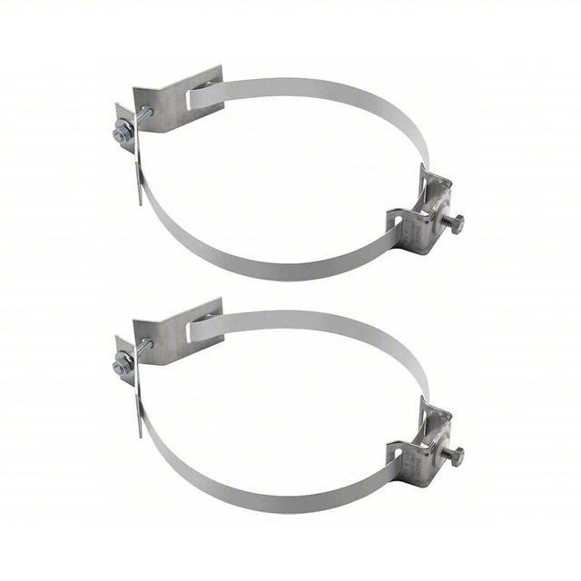 TAPCO 037-00011 Sign Mounting Brackets, 4" - 12" Silver, Stainless Steel, PAIR