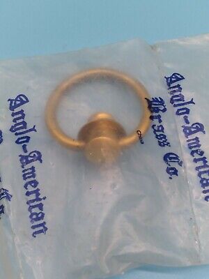 Vintage Anglo-American Brass Co. Single Mount Ring Pull Cabinet Hardware  3