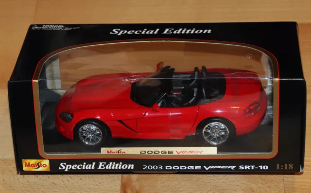 1:18 2003 DODGE VIPER SRT-10 Maisto Modell 31800-2 unbespielt OVP